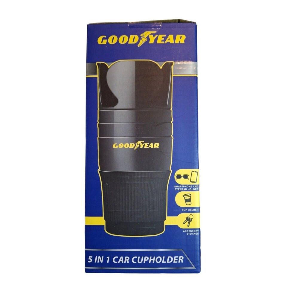 Goodyear Multi Cup Holder 5 in 1 Car Organizer with Phone Holder – New